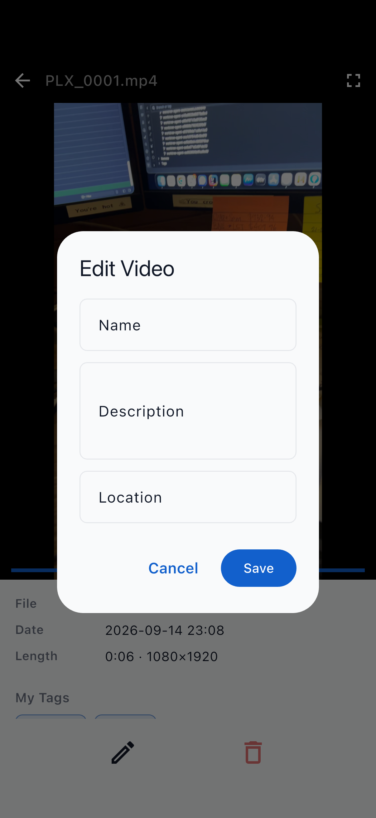 The Edit Picture dialog
