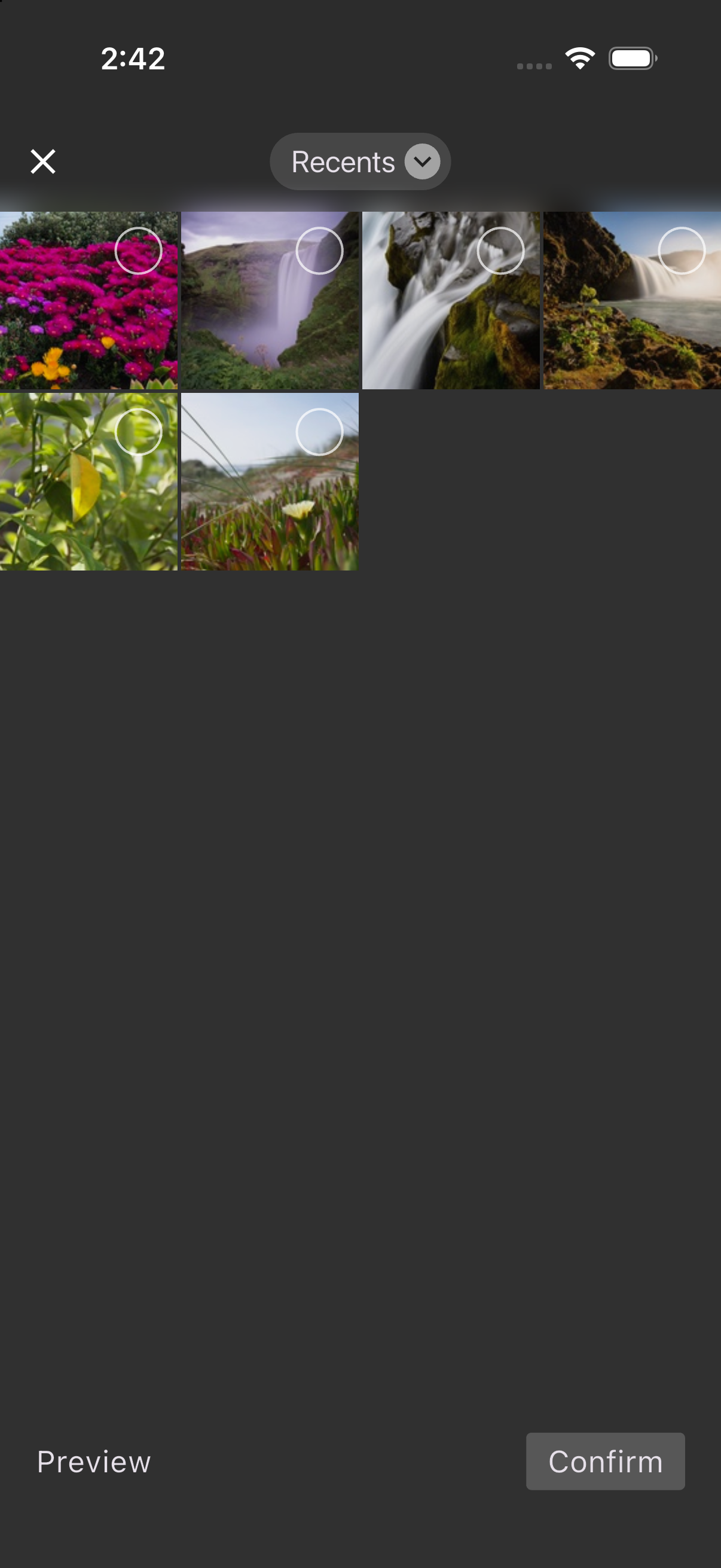 The photo library picker (iOS)