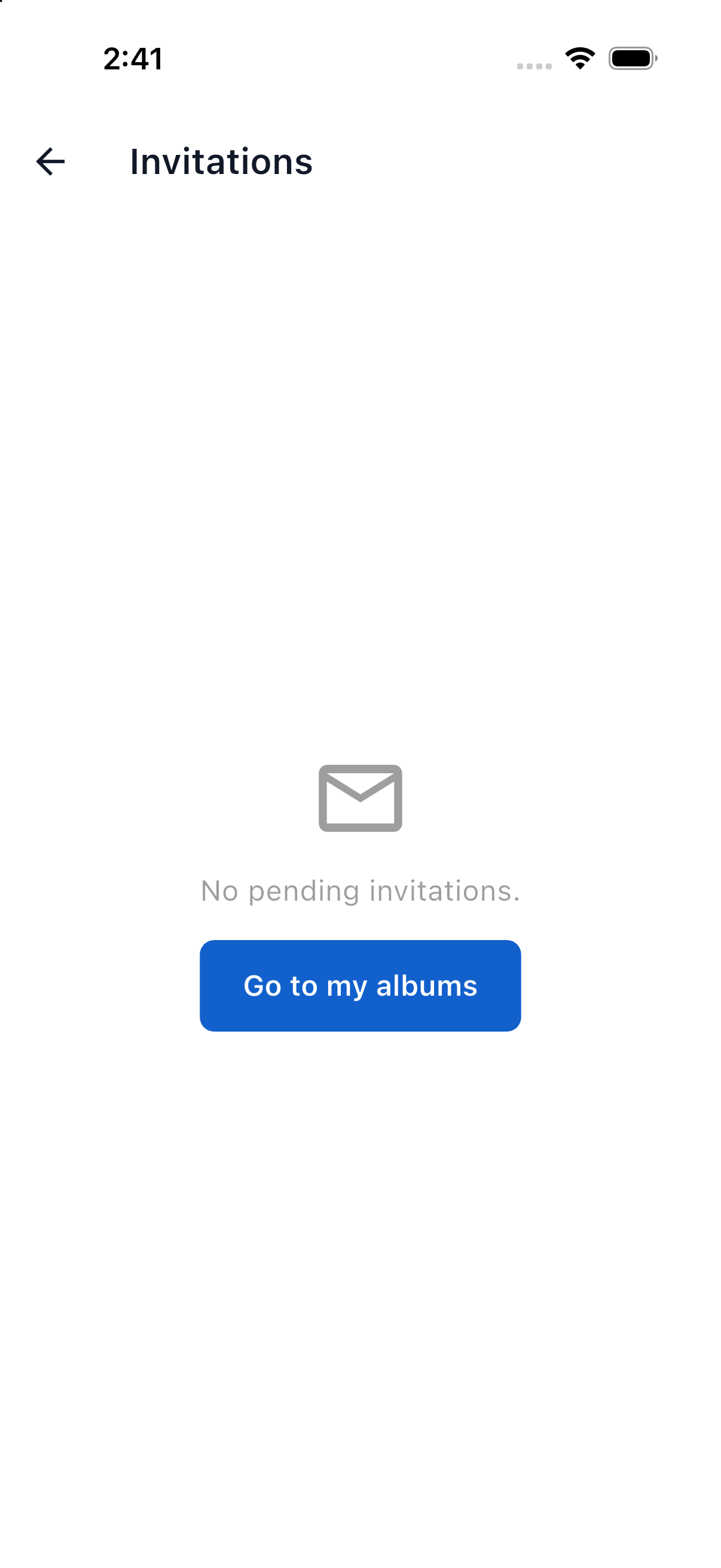 The Invitations inbox