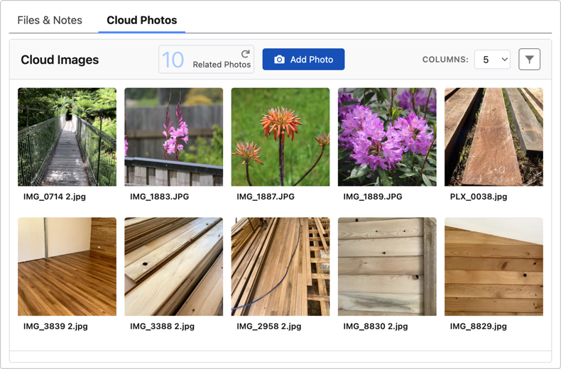 Salesforce Job record with Cloud Images panel